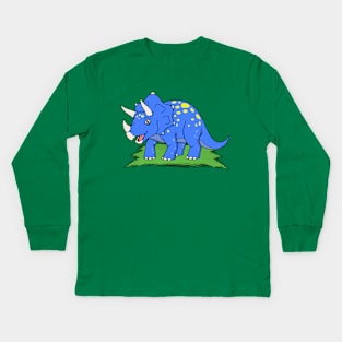 Triceratops Kids Long Sleeve T-Shirt